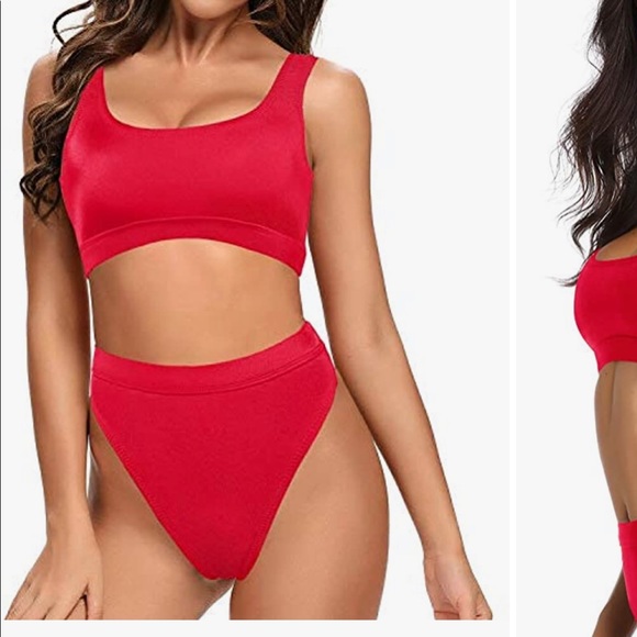 Two Pieces Bikini Set Swimsuit Sports Style - Picture 1 of 5
